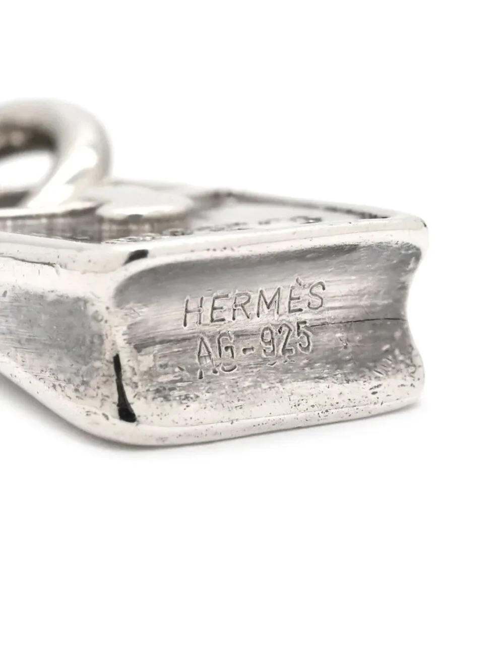 Hermes Necklace Amulette Evelyne Pendant 925 Sterling Silver Bag Motif
